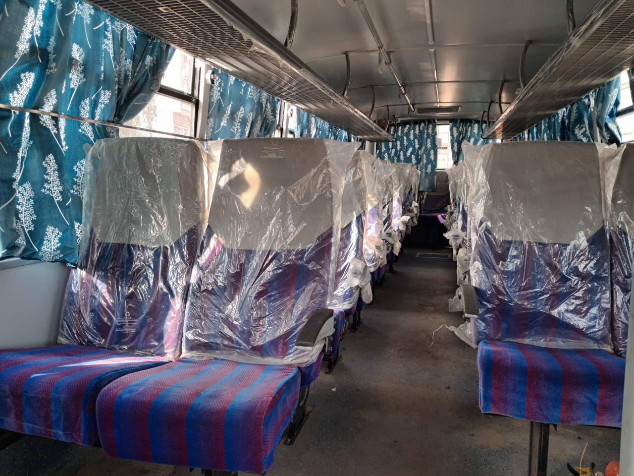 Interior seats freshly covered for delivery