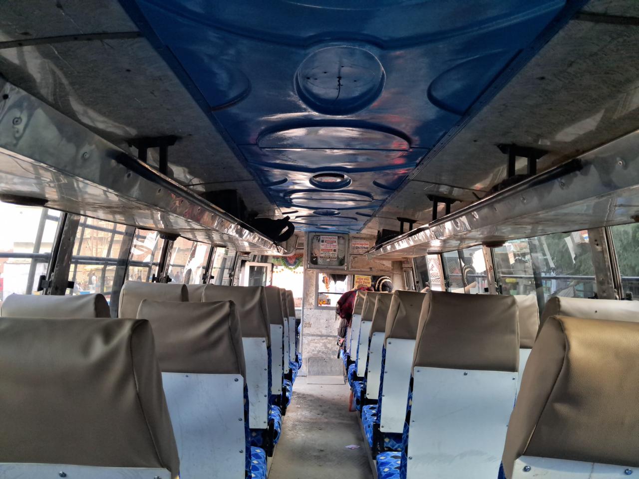 Interior seating with tan upholstery