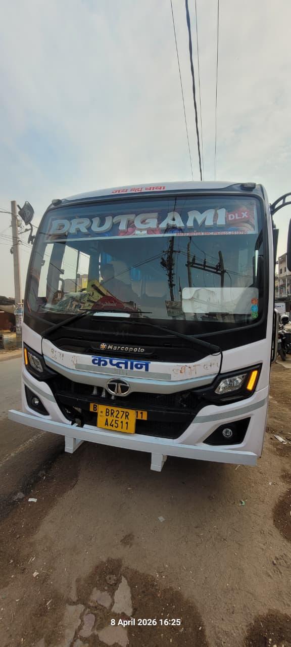 Bus front straight-on view